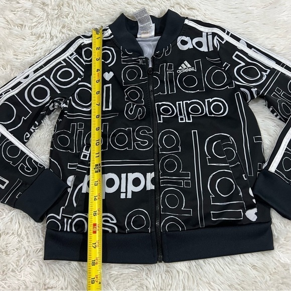Adidas Logo Black & White Track Jacket 10/12 - Picture 4 of 10